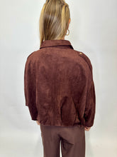 Load image into Gallery viewer, Raffie Faux Suede Bomber Jacket