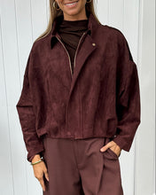 Load image into Gallery viewer, Raffie Faux Suede Bomber Jacket