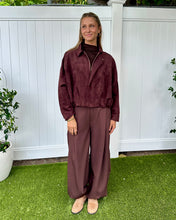 Load image into Gallery viewer, Raffie Faux Suede Bomber Jacket