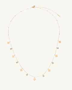 SS Multi Clover CZ Necklace