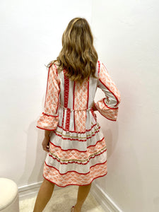 Mediterranean Dress - Pink/Red