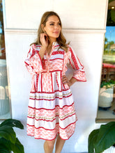 Load image into Gallery viewer, Mediterranean Dress - Pink/Red