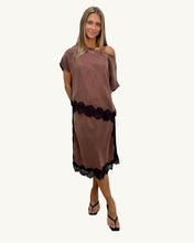 Load image into Gallery viewer, Fortune Cupro Lace Detail Skirt