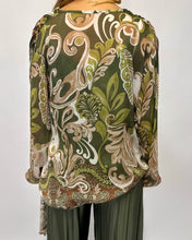 Load image into Gallery viewer, Keegan Silk Printed Wrap Top With Camisole