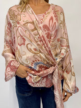 Load image into Gallery viewer, Keegan Silk Printed Wrap Top With Camisole