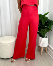 Load image into Gallery viewer, Harlow Linen Pants - Red