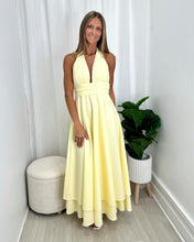 Load image into Gallery viewer, Lemon Drops Halter Dress