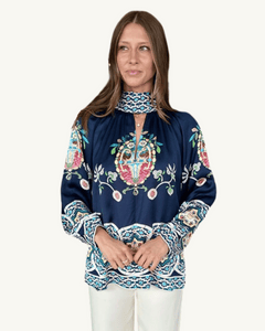 Ruby Yaya Garcia Shirt - Cream & Navy