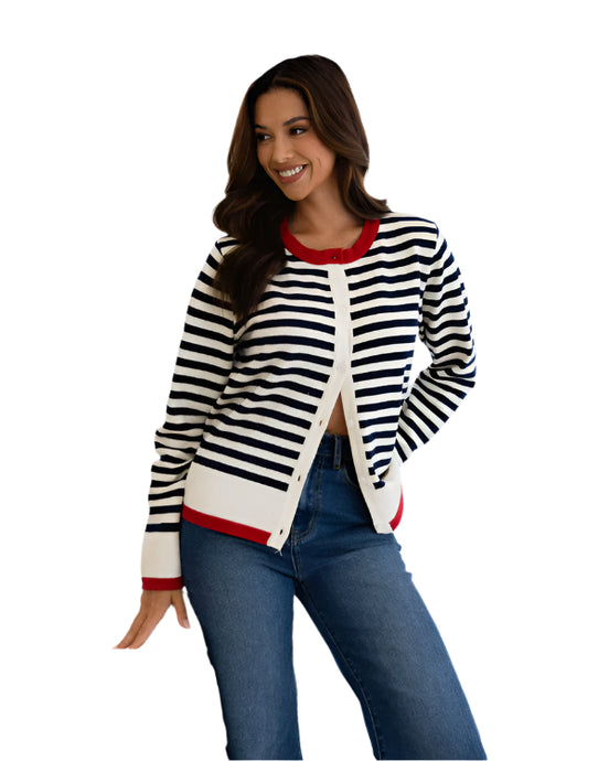 Izumi Striped Cardigan