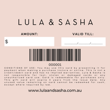 Load image into Gallery viewer, Lula &amp; Sasha Gift Card - Digital