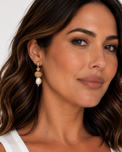 Load image into Gallery viewer, Lotus Pearl Cascade Earrings