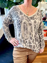 Load image into Gallery viewer, Love Animal Print Knit Top