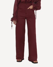 Load image into Gallery viewer, Lucy Patch Pocket Denim Pant - Burgundy