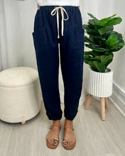 Load image into Gallery viewer, Luxe Linen Pants - Navy