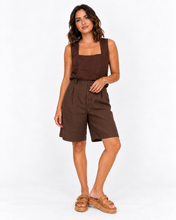 Load image into Gallery viewer, Luxe Linen Shorts - Chocolate