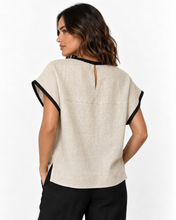 Load image into Gallery viewer, Marlie Linen Top - Natural