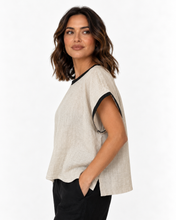 Load image into Gallery viewer, Marlie Linen Top - Natural