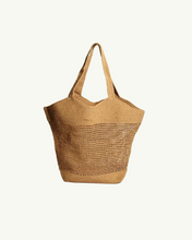 Load image into Gallery viewer, Mili Natural Woven Angled Tote