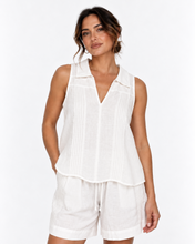 Load image into Gallery viewer, Tanner Pleated Top - White