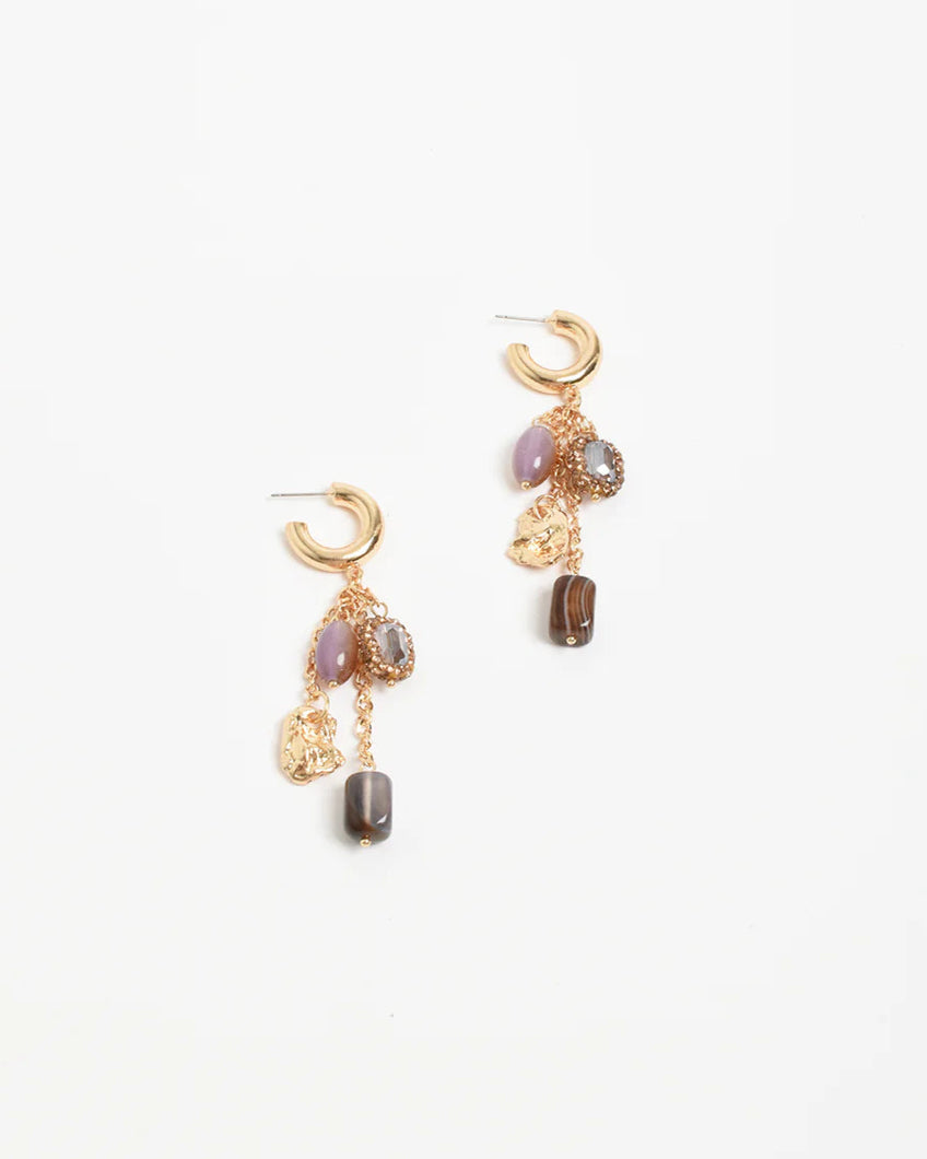 Mixed Materials Cluster Drop Hoops