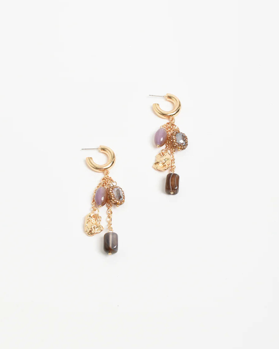 Mixed Materials Cluster Drop Hoops