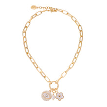 Load image into Gallery viewer, Lotus Charm Pearl Necklace