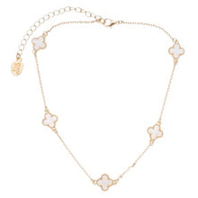 Load image into Gallery viewer, Lotus 5 Clovers Short Necklace