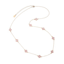 Load image into Gallery viewer, Lotus 9 Clovers Long Necklace