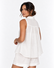 Load image into Gallery viewer, Tanner Pleated Top - White