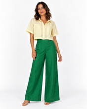 Load image into Gallery viewer, Harlow Linen Pants - Emerald Green