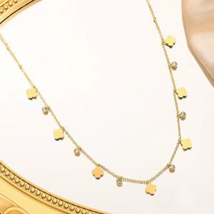 SS Multi Clover CZ Necklace