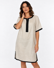 Load image into Gallery viewer, Sara Linen Short Dress - Natural