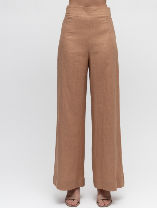Harlow Linen Pants - Taupe