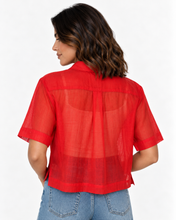 Load image into Gallery viewer, Sheer Goodness Shirt - Poppy Red