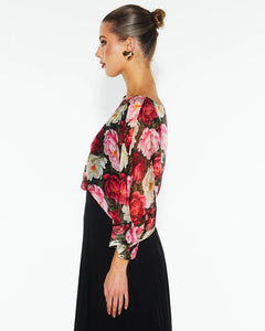 Sunlight & Shadow Silk Top - Oscar Floral