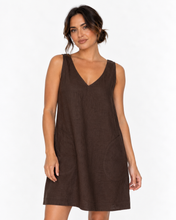 Load image into Gallery viewer, Simone V Neck Linen Short Dress