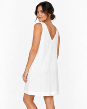 Load image into Gallery viewer, Simone V Neck Linen Short Dress