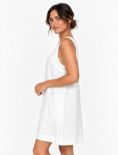 Load image into Gallery viewer, Simone V Neck Linen Short Dress