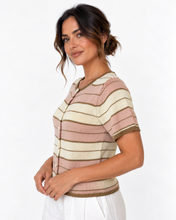 Load image into Gallery viewer, Solene Stripe Cardi Top