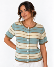 Load image into Gallery viewer, Solene Stripe Cardi Top