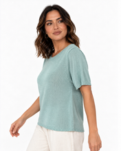 Load image into Gallery viewer, Summer Knit Top - Dusty Blue