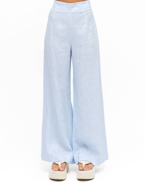 Harlow Linen Pants - BABY BLUE