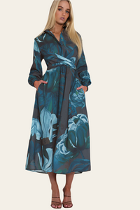 Donatella Maxi Dress / Black Emerald