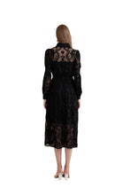 Load image into Gallery viewer, Yvette Lace Midi Dress - Black