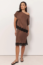 Load image into Gallery viewer, Fortune Cupro Lace Detail Skirt