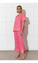 Load image into Gallery viewer, Adorne Archer Linen Top - Pink