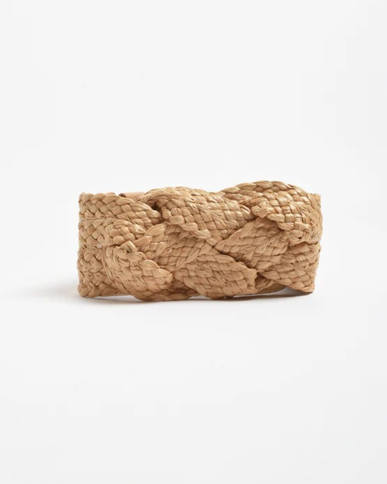 Knot Front Weave Stretch Belt