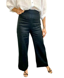 Harlow Linen Pants - Black