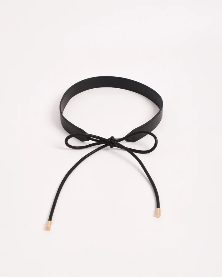 Tie Front Wide Back Belt
