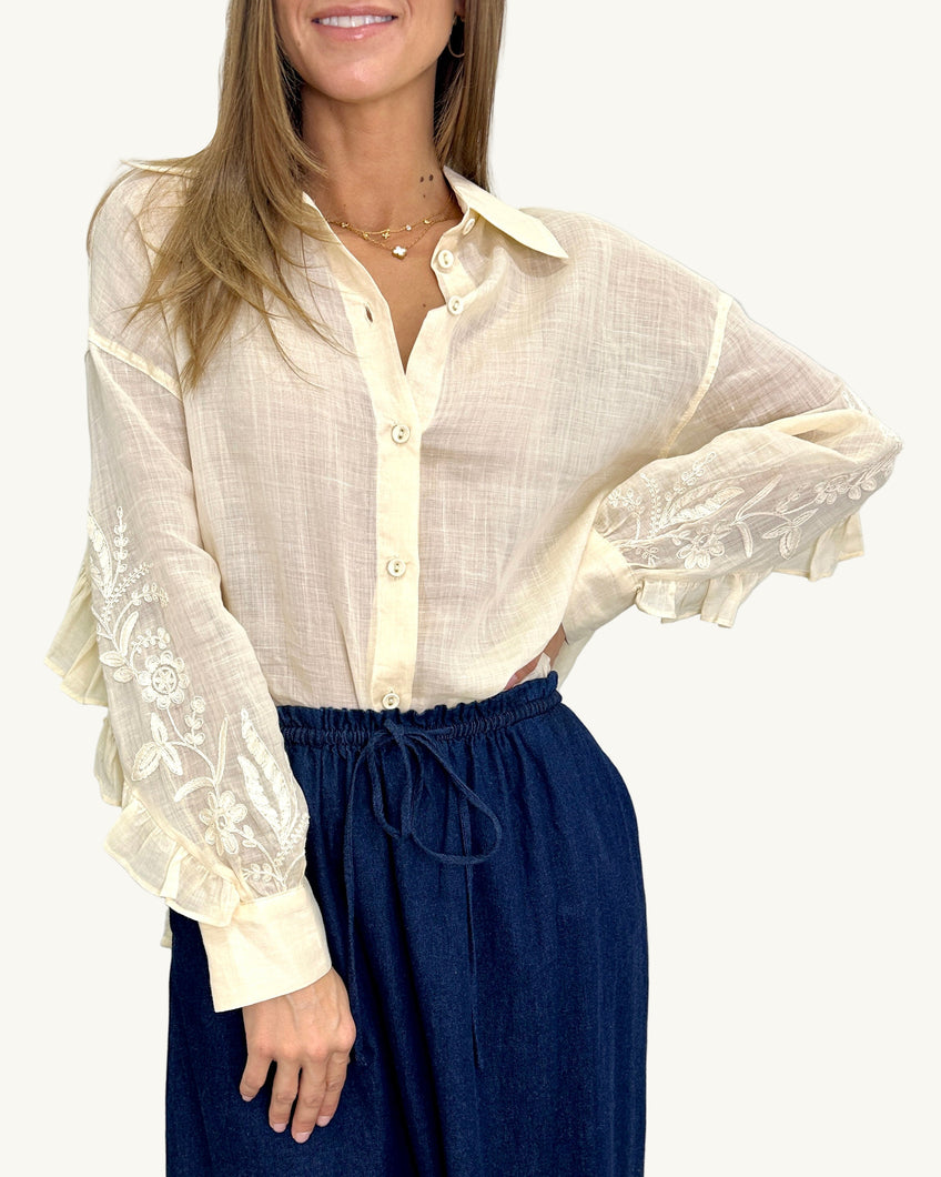 Wanda Embroidered Ramie Shirt